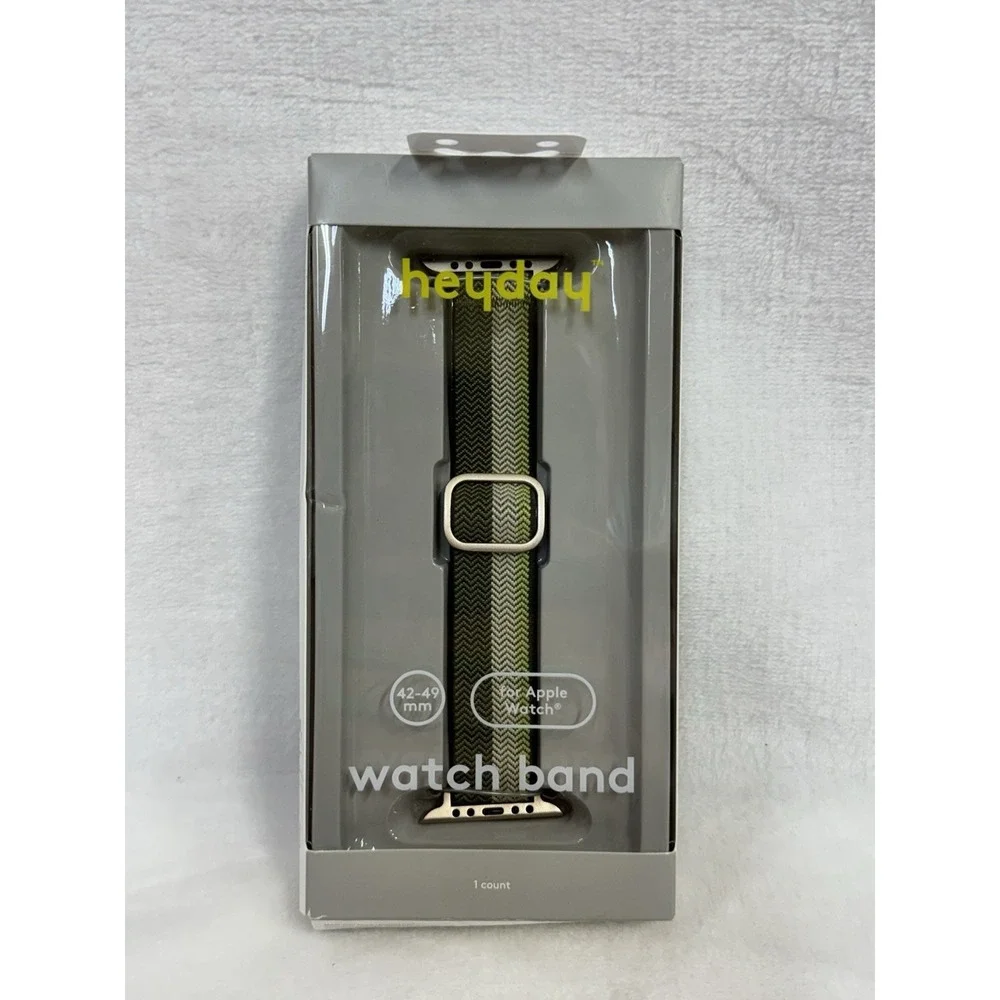 Heyday Apple Watch Band 42-49mm Sage Olive Elastic Adjustable Fits 135-215 mm